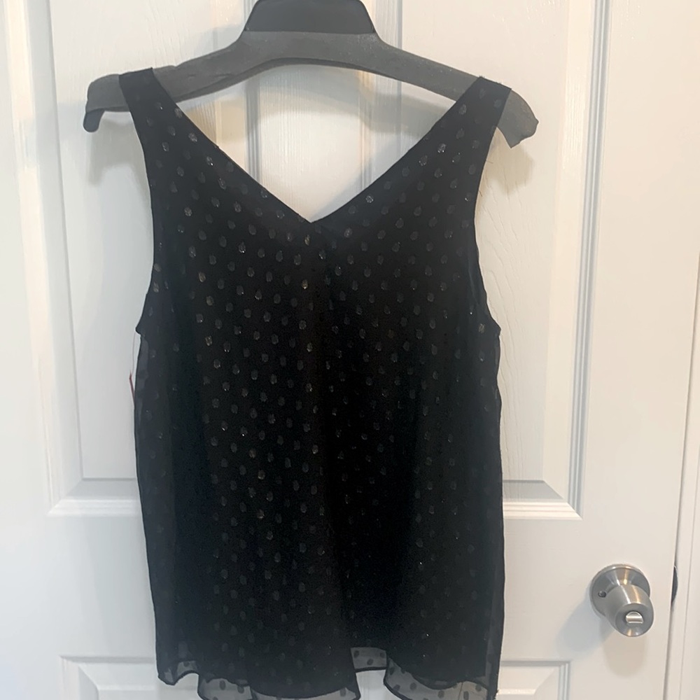 Adorable Lilly Pulitzer top, size Small, black with metallic details. NWT!